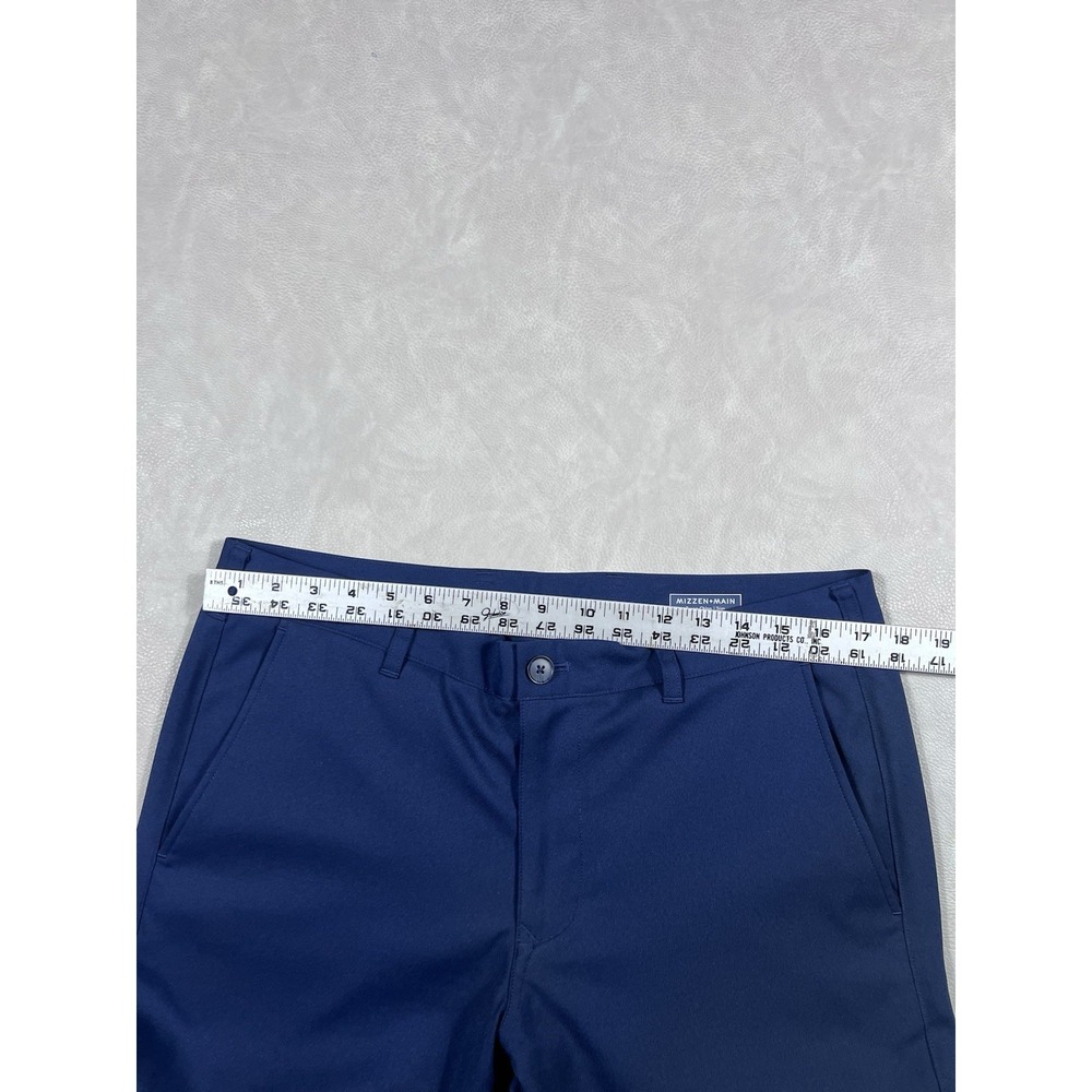 Mizzen + Main Baron Chino Men's 34x30 Trim Fit Performance Chino Pants Navy Golf - Picture 6 of 9